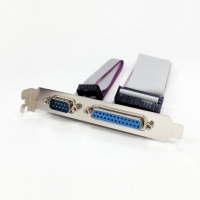 패러럴 케이블, 25핀 패러럴(LPT) + 9핀 시리얼 (COM) 케이블 PC브라켓형 LPT 커넥터 케이블, 프린터 포트