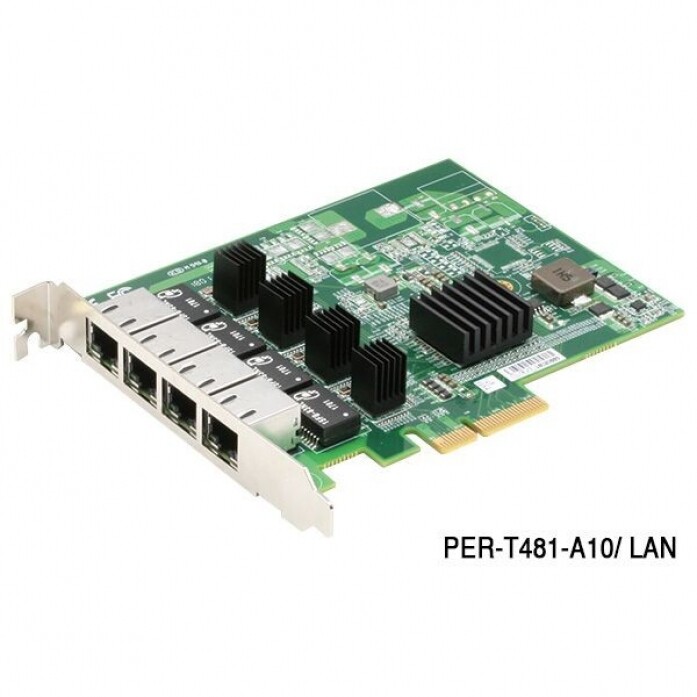 산업용 4포트 랜카드, 4xLAN Card PER-T481, PCIe 4x -20~60도